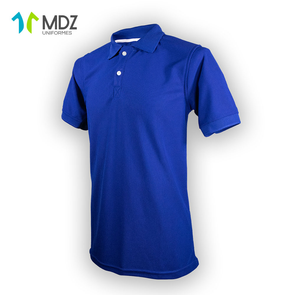 Playera Color Azul Rey Tipo Polo Caballero Mdz Uniformes