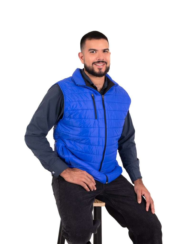 Chaleco capitonado azul rey - Besto uniformes