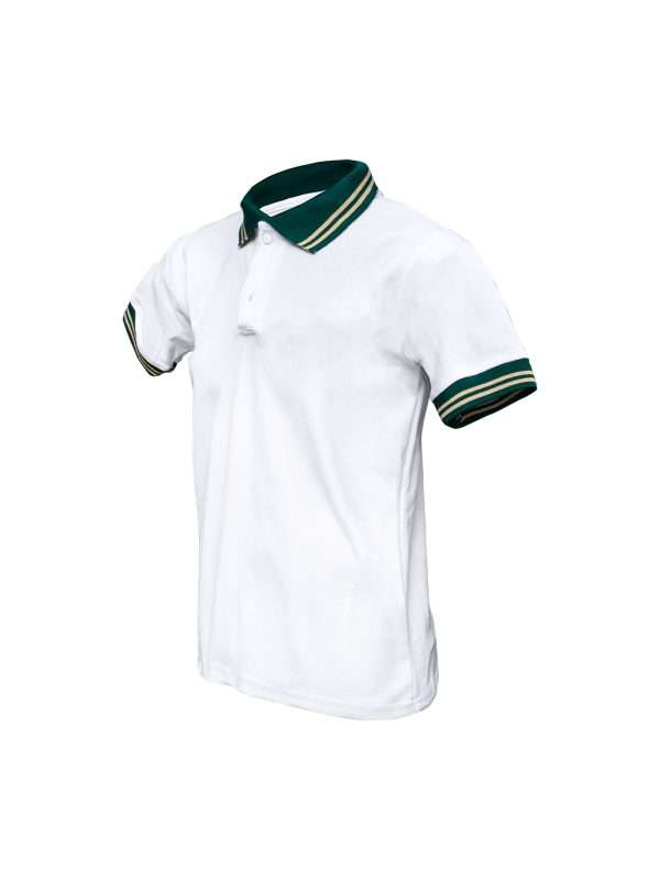 Playera tipo polo escolar color blanca - Imagen 4