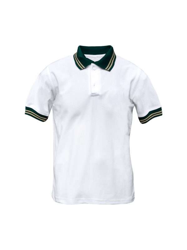 Playera tipo polo escolar color blanca - Imagen 2