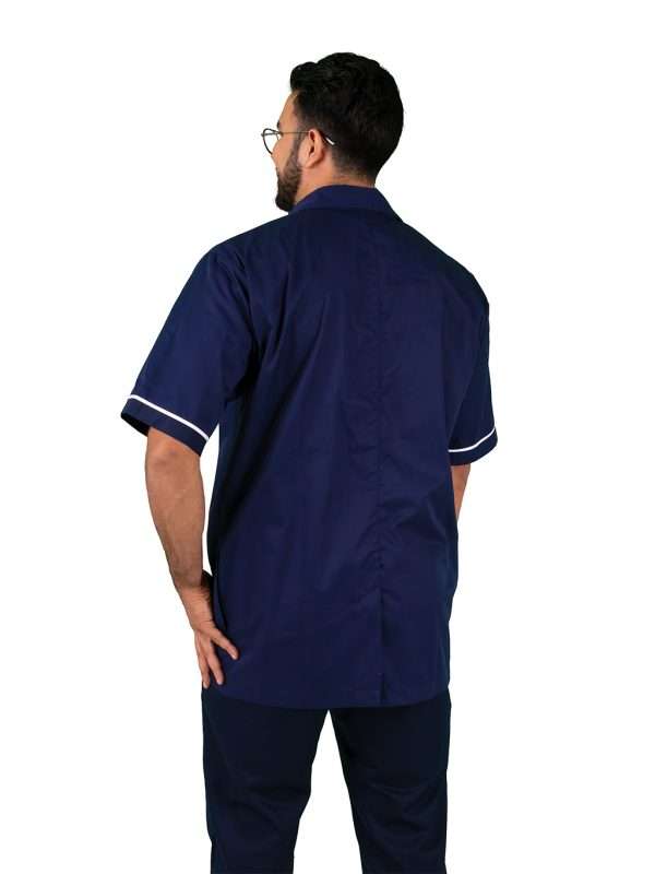Bata para servicio de limpieza azul marino - Imagen 2