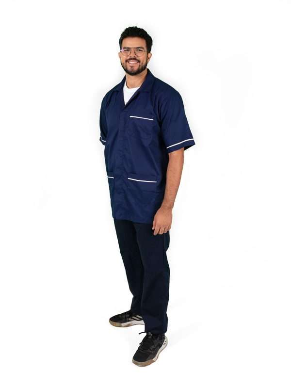 Bata para servicio de limpieza azul marino - Imagen 3