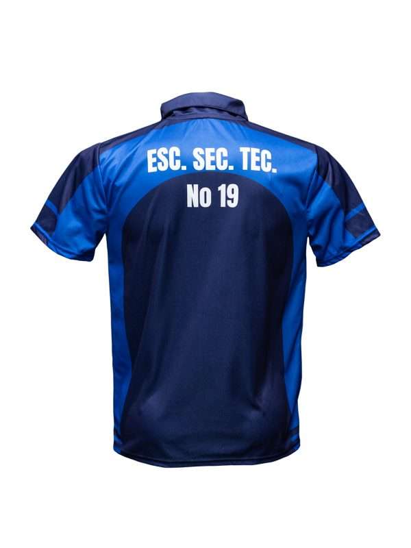 Playera sublimada cuello tipo polo color azul marino - Imagen 4
