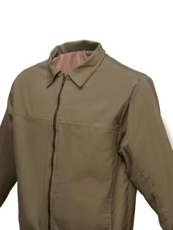 Chamarra gabardina color beige - Imagen 6