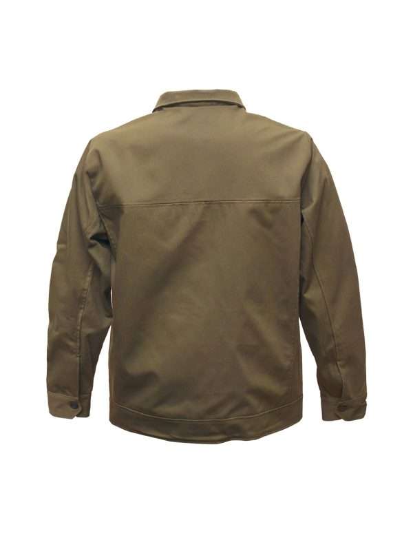 Chamarra gabardina color beige con forro tipo polar - Imagen 3