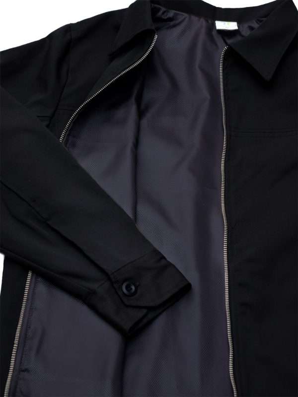 Chamarra gabardina color negra - Imagen 6