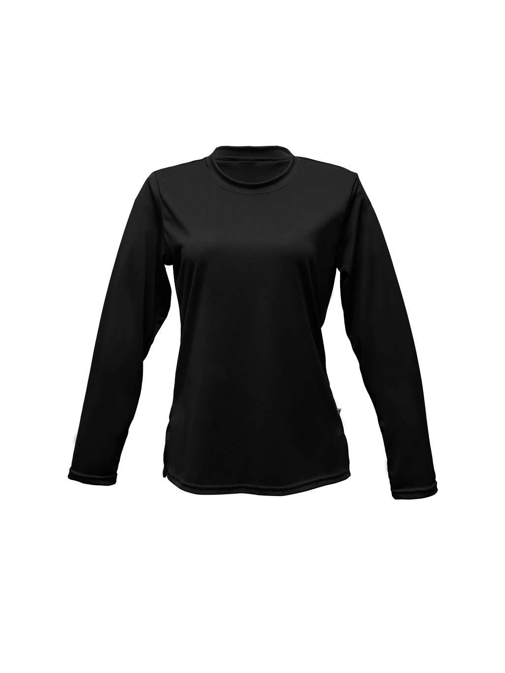 Playera cuello redondo negra dama dryfit - Imagen 2