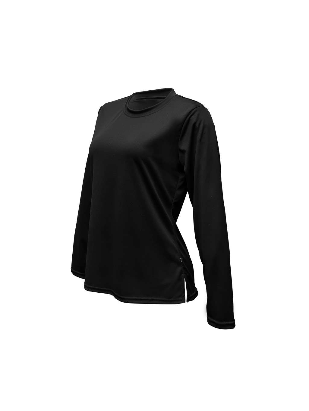 Playera cuello redondo negra dama dryfit