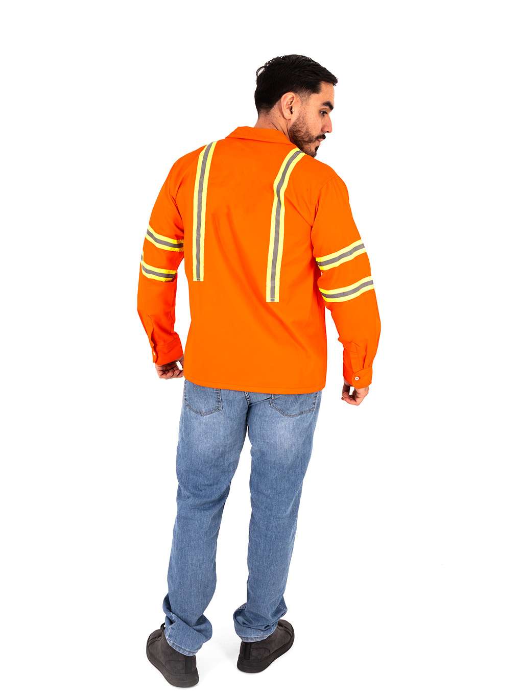 Camisa alta visibilidad color naranja con reflejantes - Imagen 6