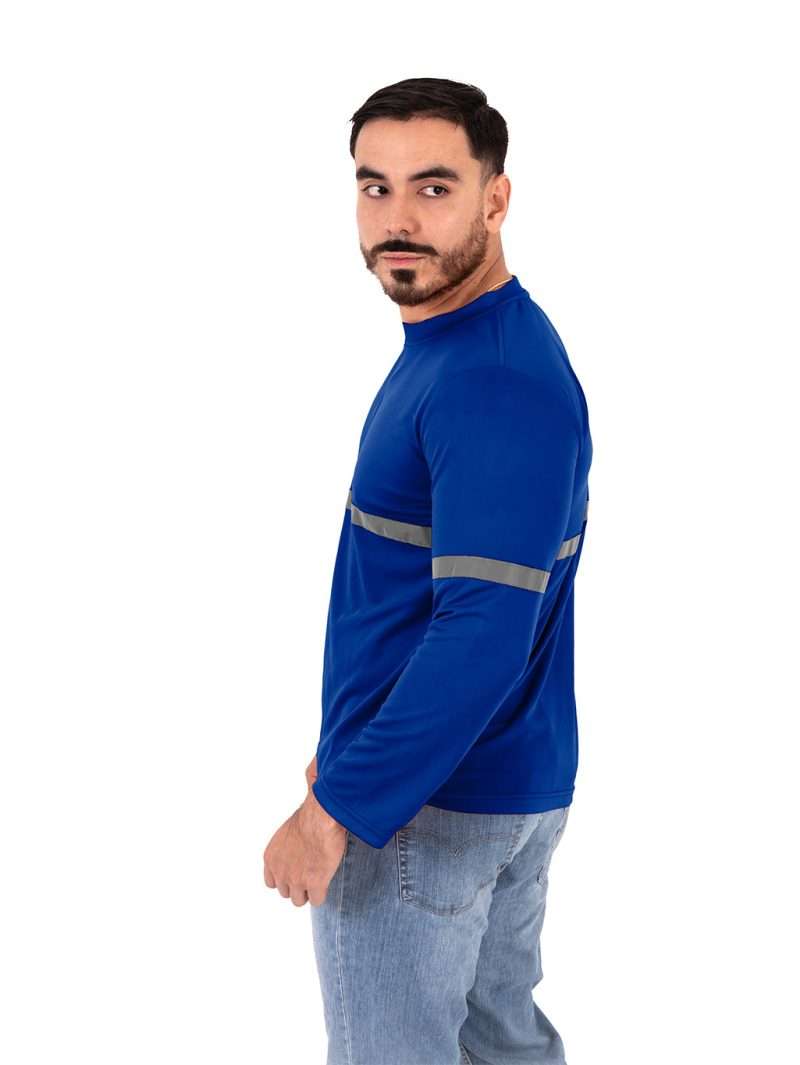 Playera Tipo Dryfit de Alta Visibilidad color azul rey - Imagen 6
