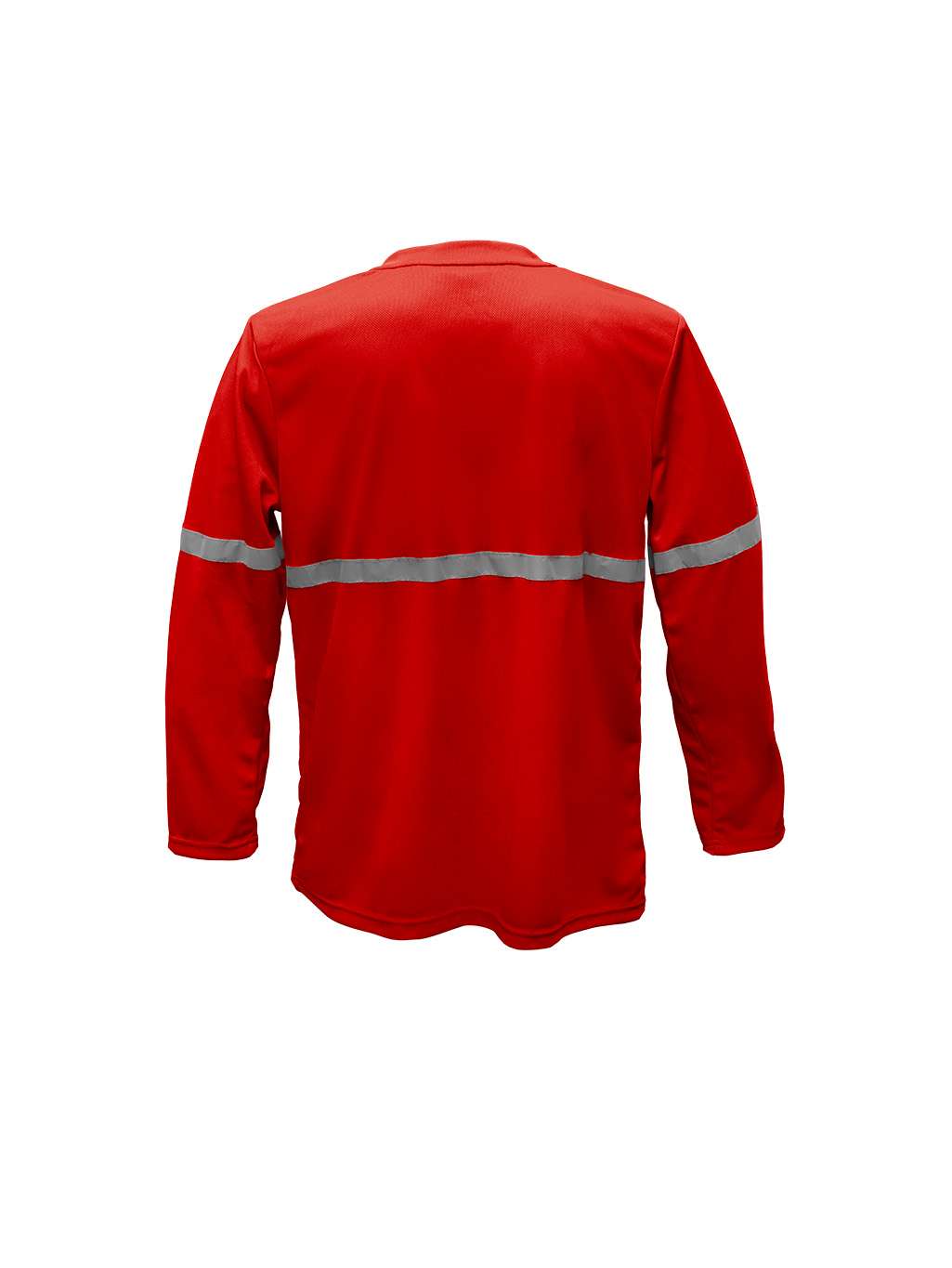 Playera Tipo Dryfit de Alta Visibilidad color roja - Imagen 3
