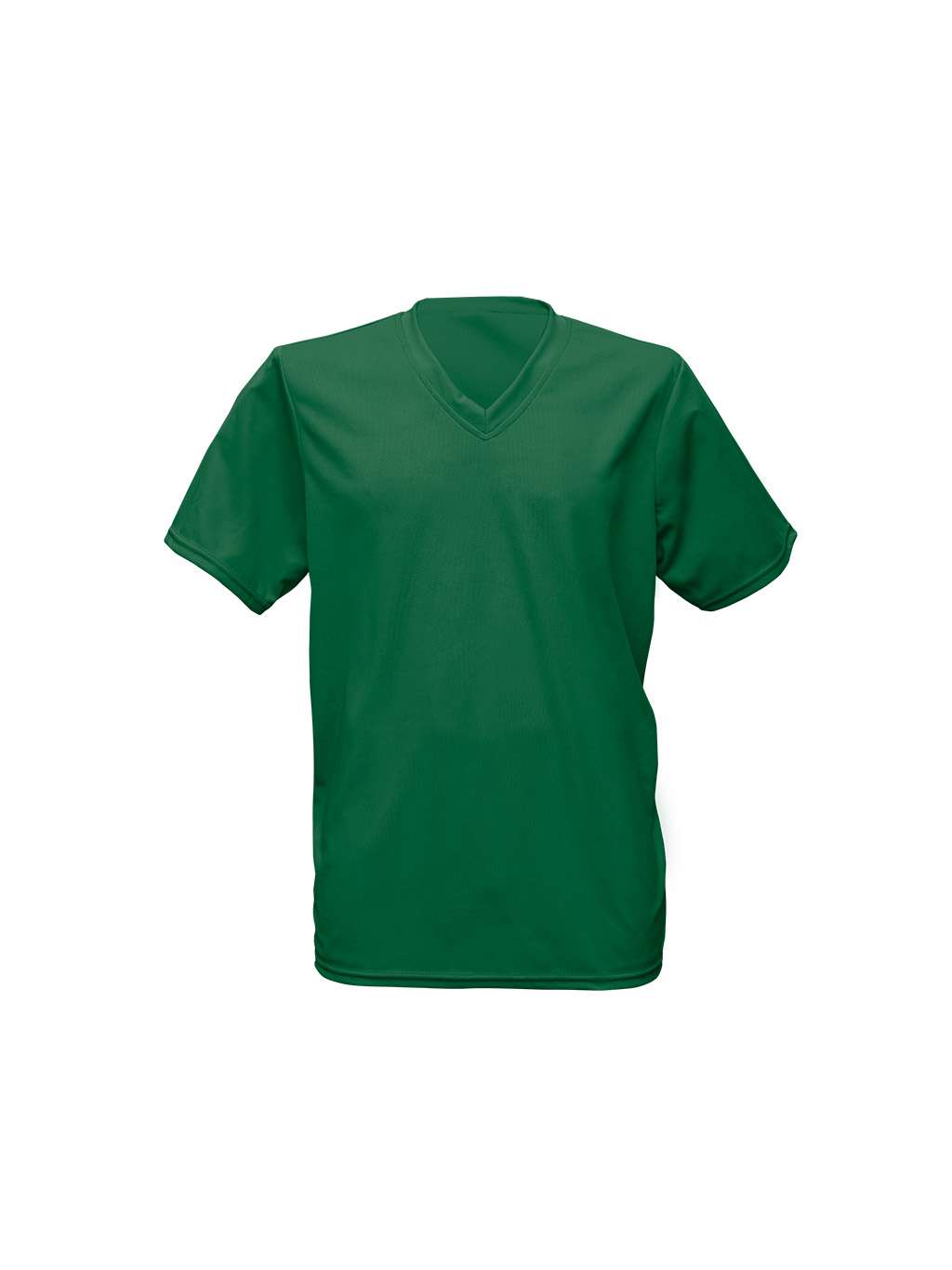 Playera cuello V color verde caballero - Imagen 2