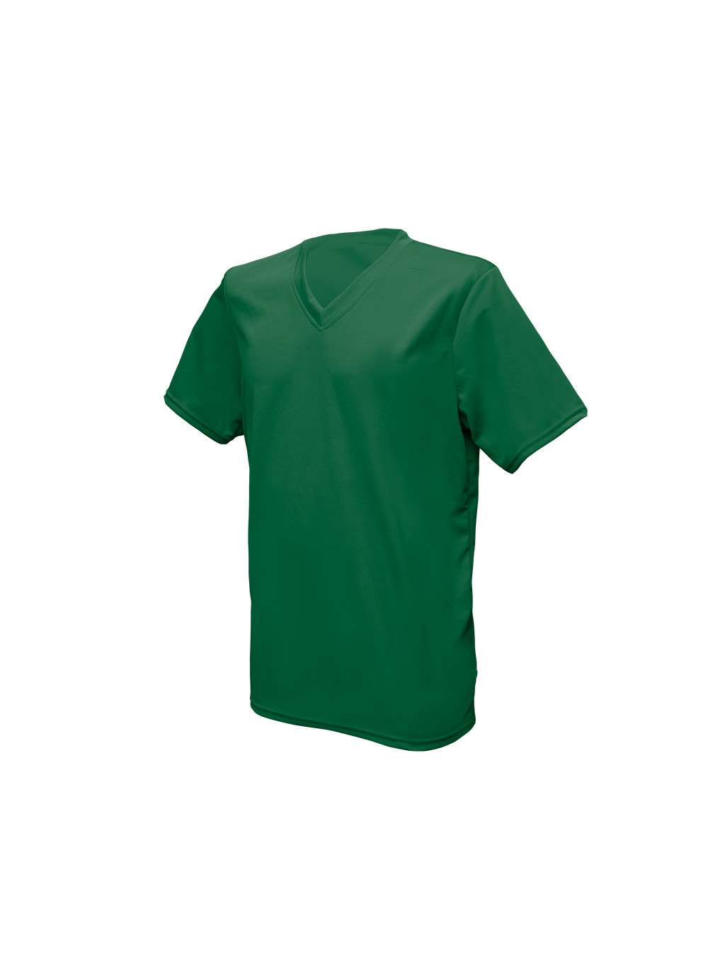 Playera cuello V color verde caballero