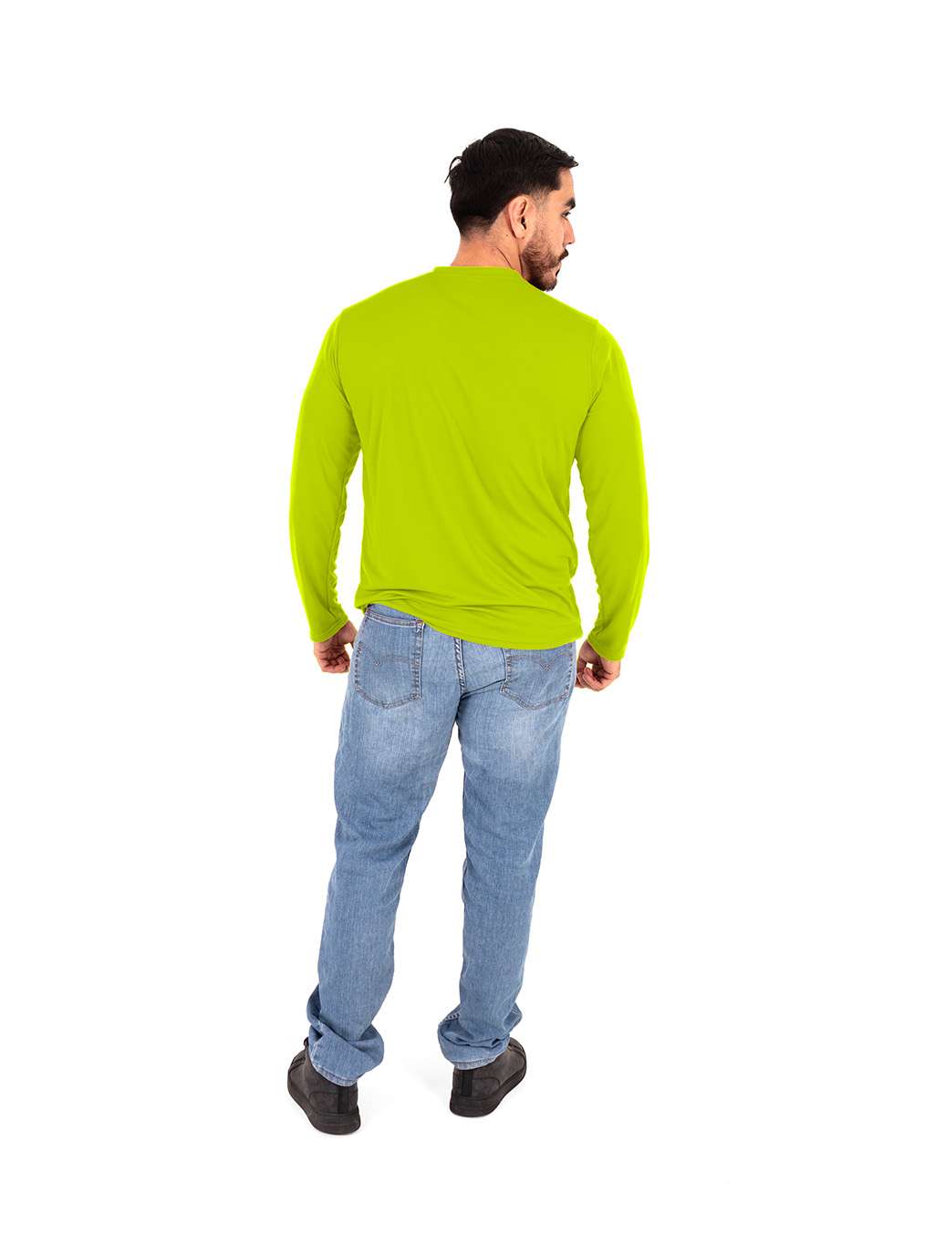 Playera manga larga amarilla caballero Dryfit - Imagen 6