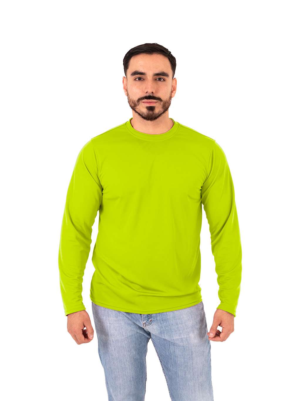 Playera manga larga amarilla caballero Dryfit - Imagen 7