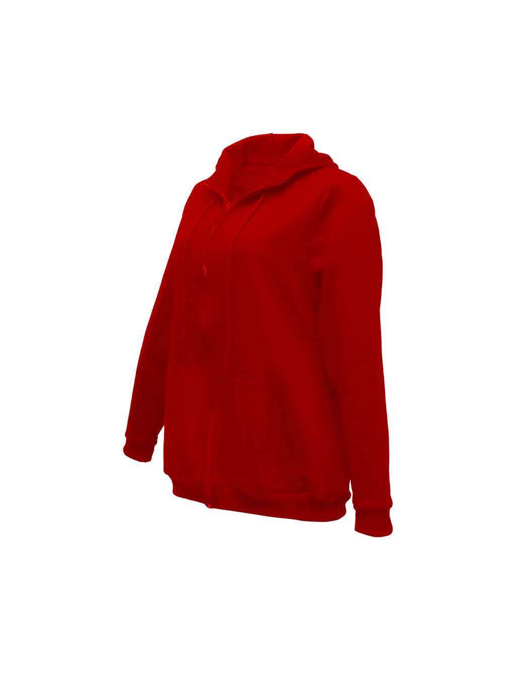 Sudadera PREMIUM con gorro para dama roja
