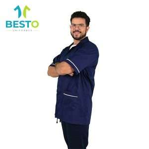 Bata para servicio de limpieza azul marino