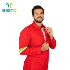 Overol rojo con reflejante