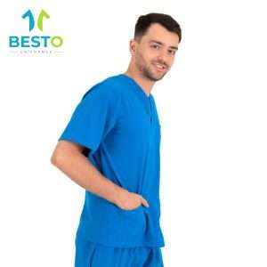 Scrubs caballero color azul