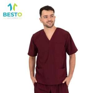 Scrubs caballero color tinto