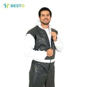 Overol para fumigación color blanco con gris